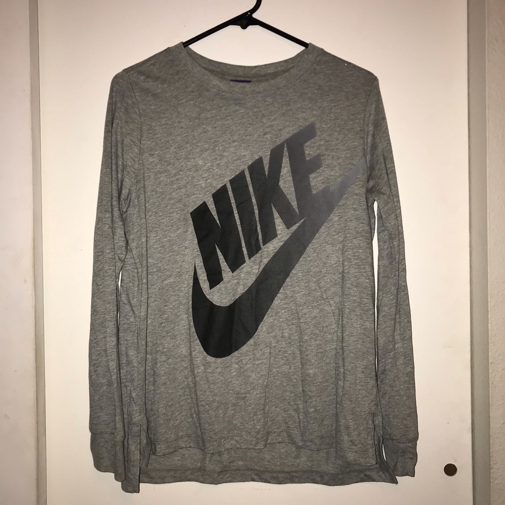 Nike Grey and Black Long Sleeve